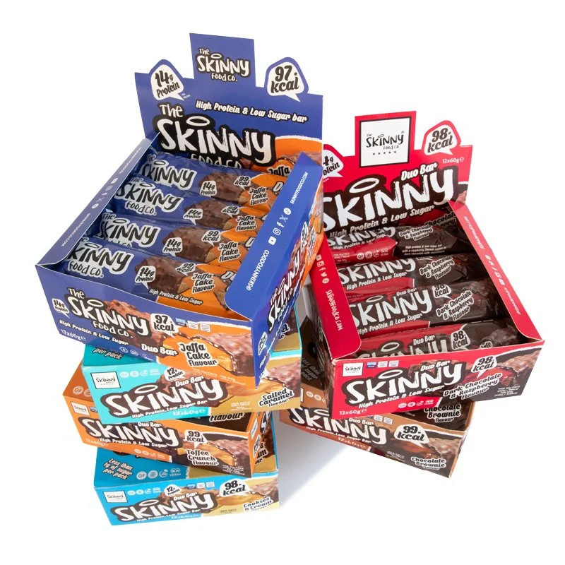 Barrita Dúo Alta en Proteínas y Baja en Azúcar - Caja de 12 x 60g (6 Sabores)