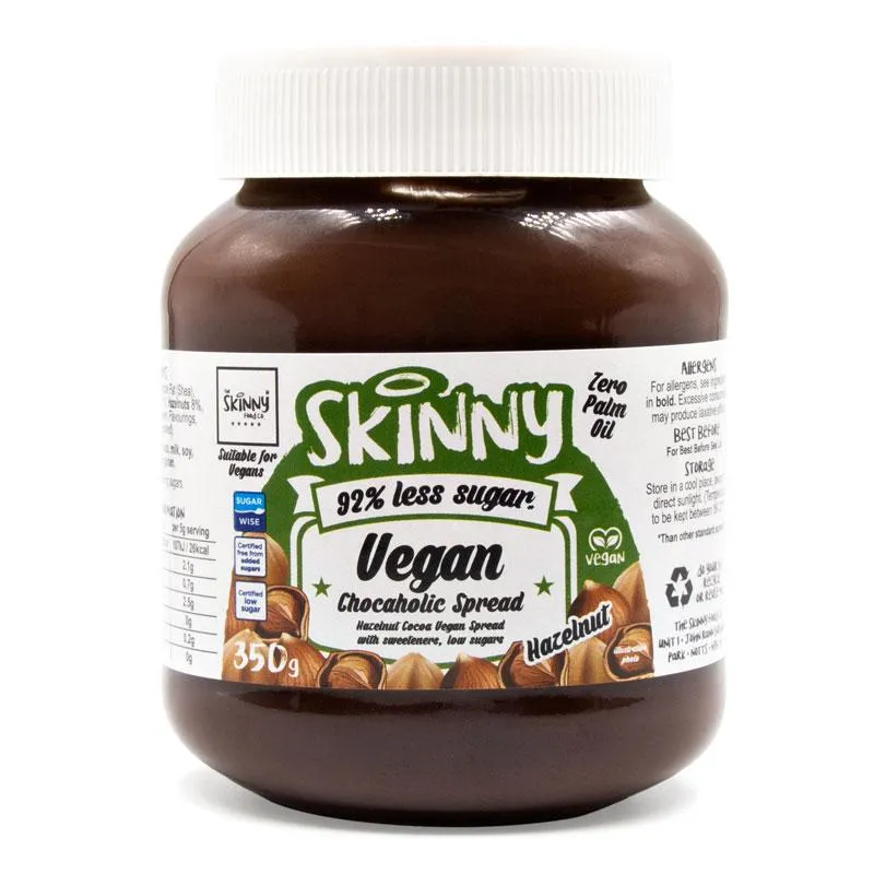 Crema de Chocolate Vegana - Crema de Avellana Baja en Azúcar - 350g