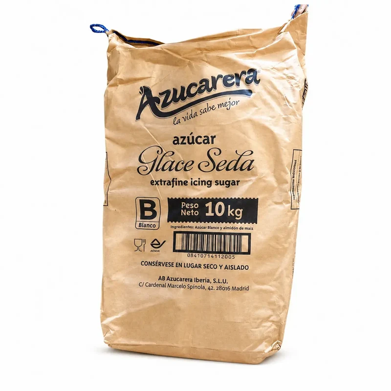 Azúcar Glacé Azucarera Saco 10 kg — Azúcar en Polvo con Almidón | Hostelería y Repostería