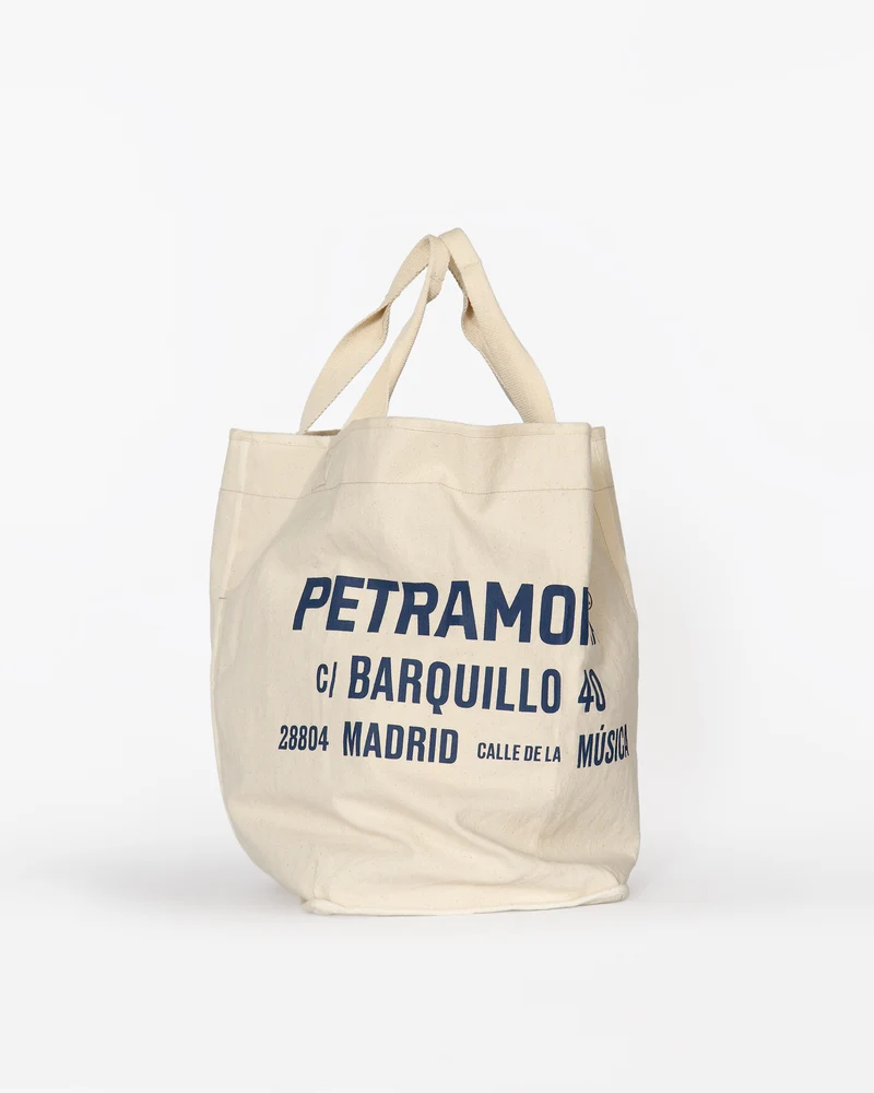 Bolsa macuto canvas crema cierre interior