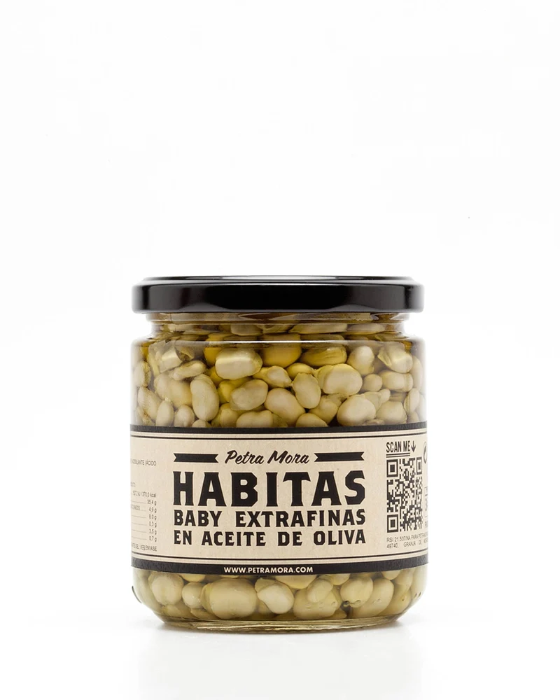 Habitas baby extrafinas en aceite de oliva 345 g