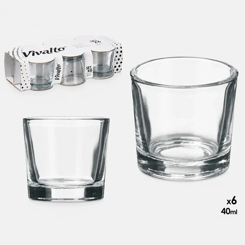 SET 6 VASOS CHUPITO 40ML