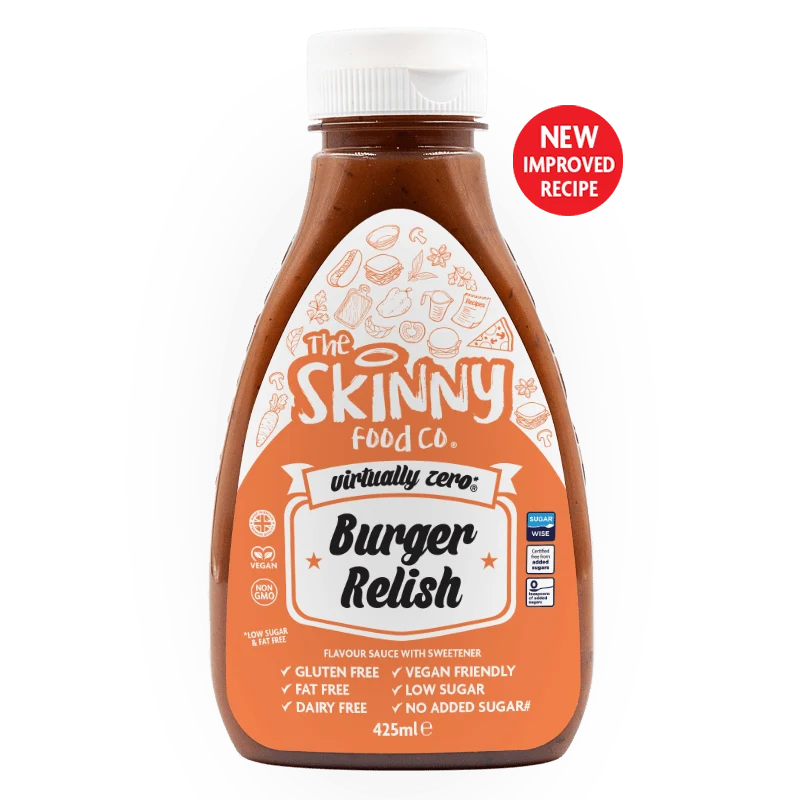 Salsa ligera sin azúcar y sabor Burger Relish, 425 ml