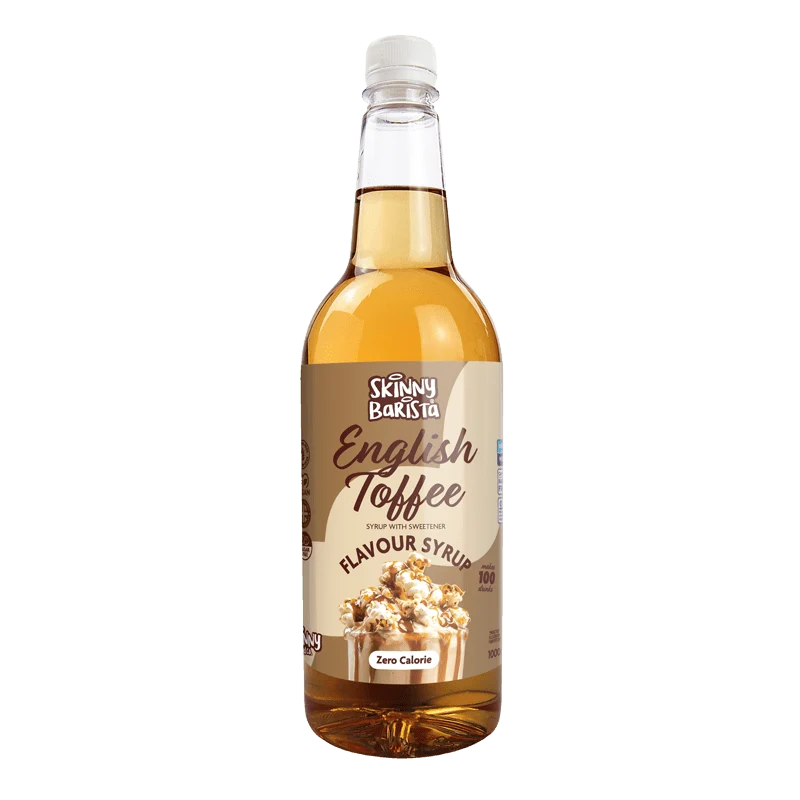 Jarabe de caramelo inglés Skinny Barista - Café Skinny sin azúcar y cero calorías - 1 litro