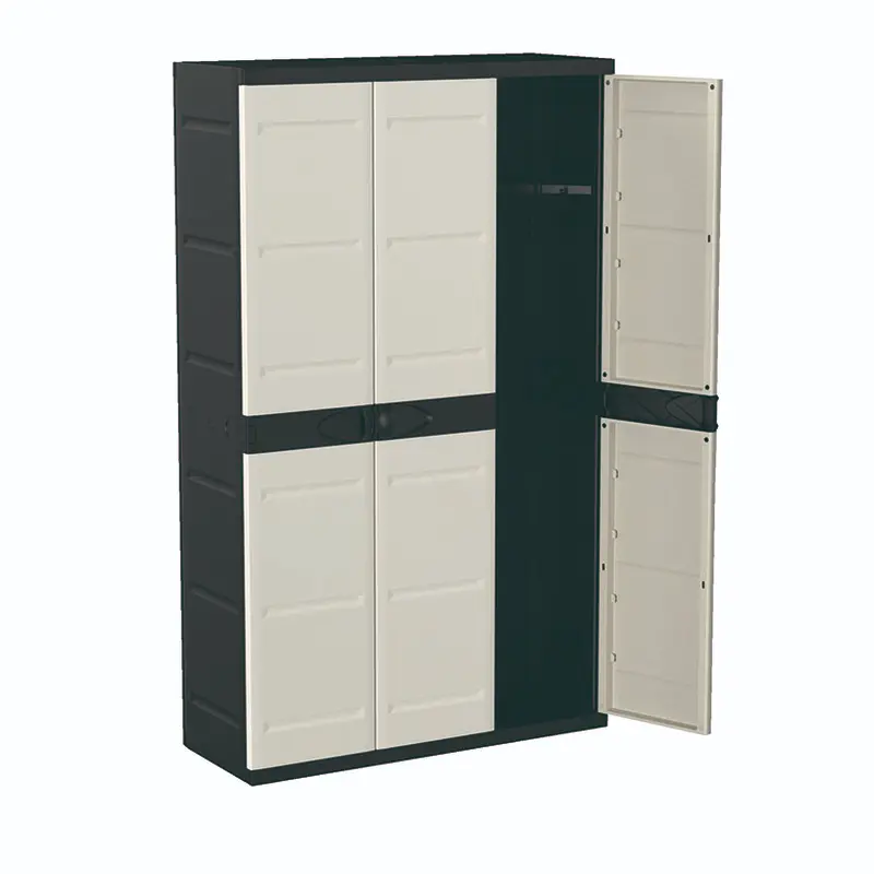 ARMARIO RESINA 105CM 4 ESTANTES NEGRO PLASTIKEN