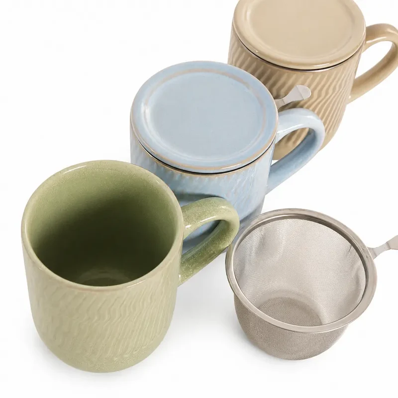 MUG INFUSIONES GRES INOX 12X8,5X10,5CM 360ML