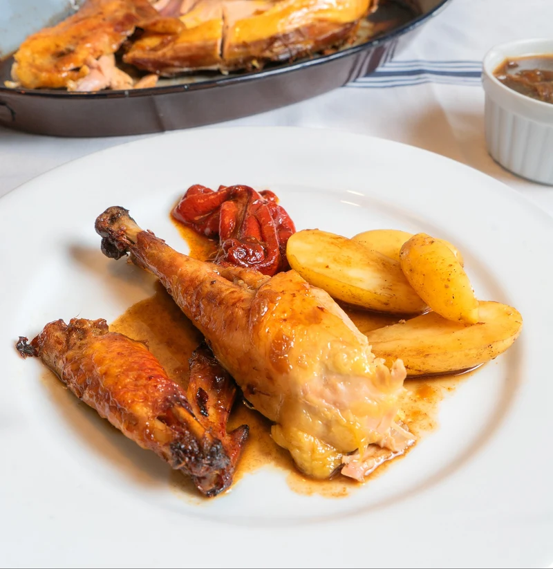 Pollo de caserío media pieza preasado