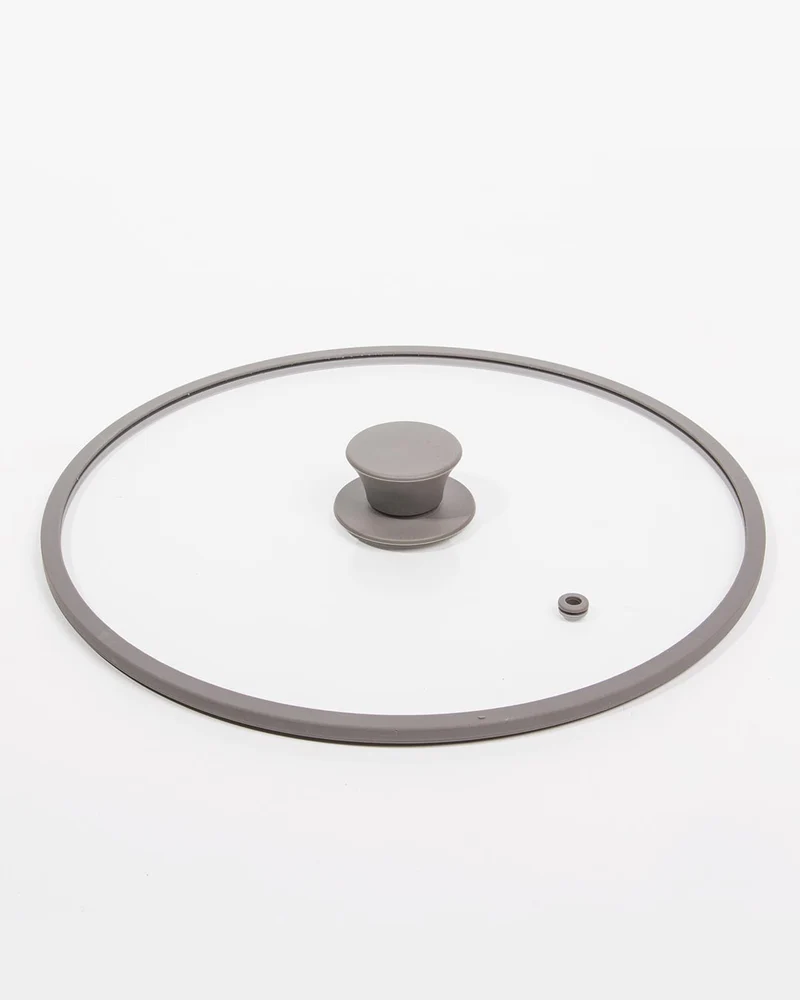 Tampa para Caçarola GLASS LID Cinza D.28cm