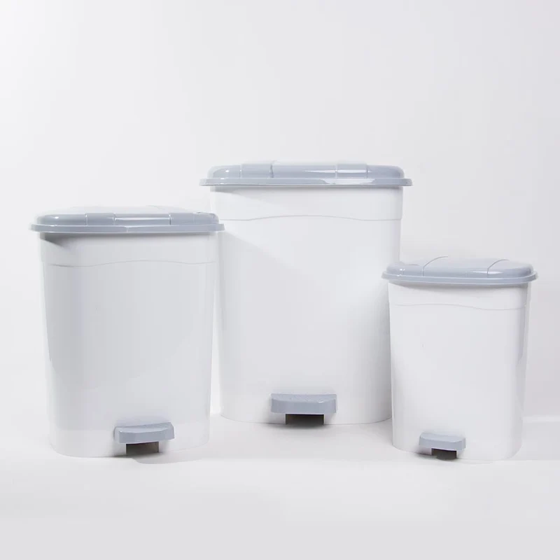 Conjunto de 3 Baldes do Lixo KLAR com Pedal