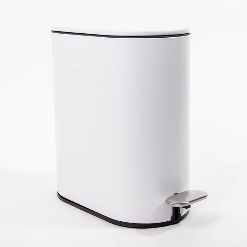 Balde do Lixo LUSTRA com Pedal Branco 5L