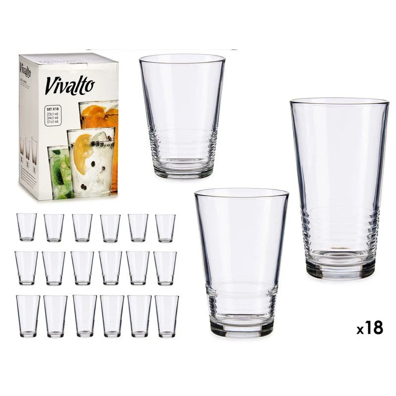 SET 18 VASOS LINEAS