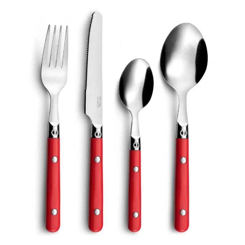 SET 16 CUBIERTOS SAXO ROJO AMEFA