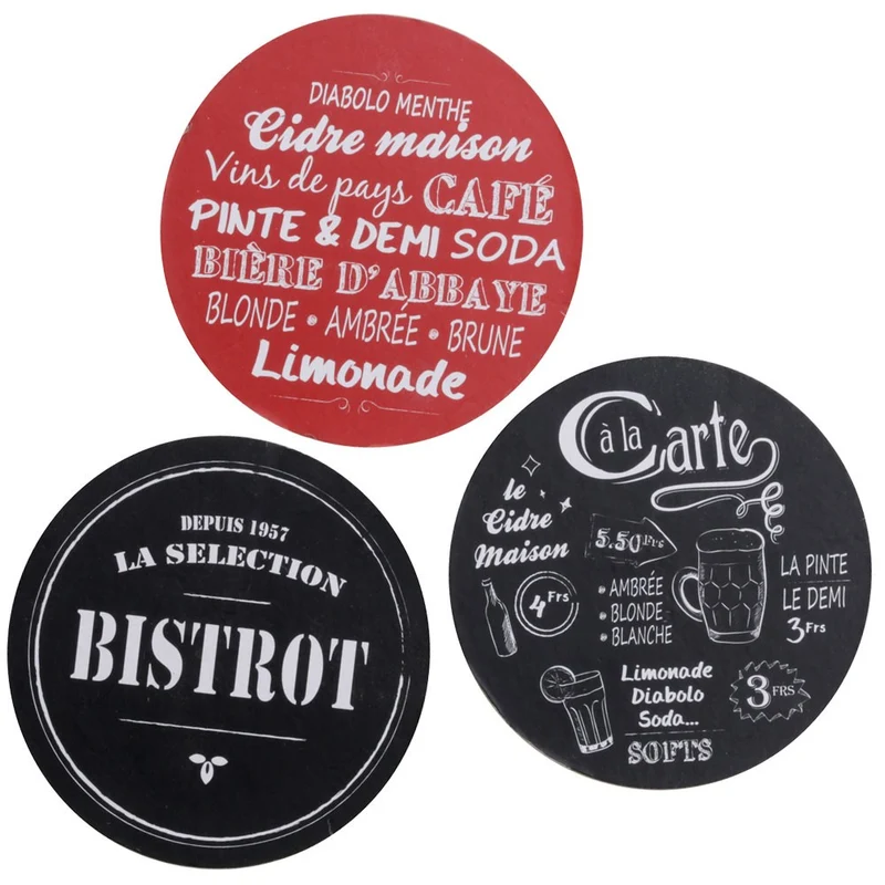 SET 4 POSAVASOS 10CM