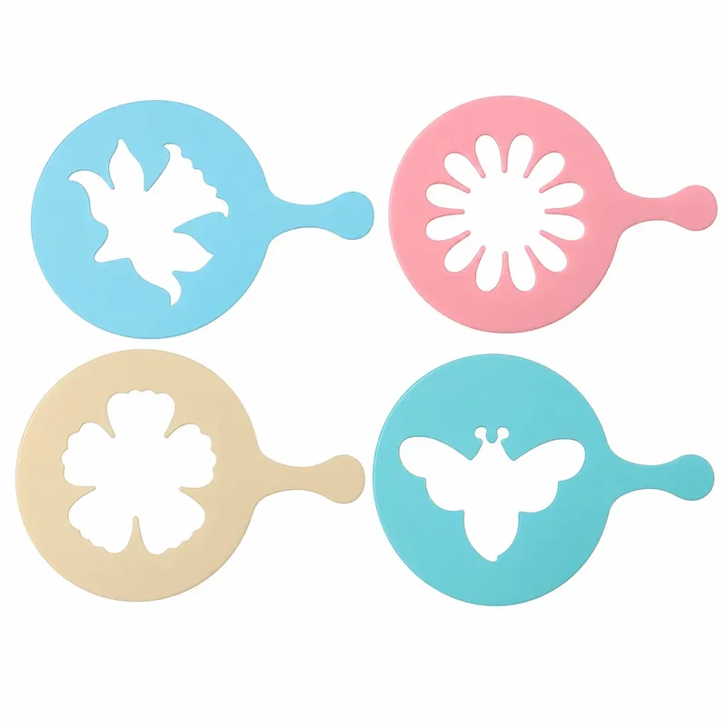 SET 4 PLANTILLAS DECORATIVAS CAPPUCCINO