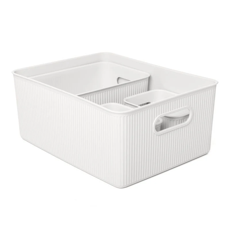 SET 4 CESTAS 15L+5L+2X1,5L BAOBAB SKY WHITE TATAY