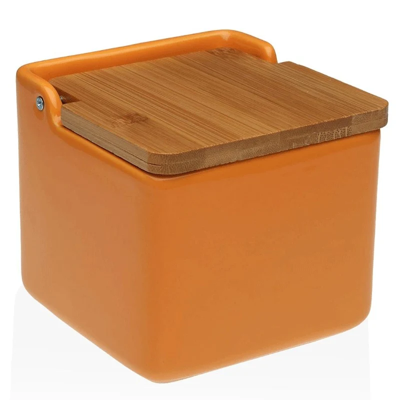 SALERO TAPA BAMBÚ NARANJA