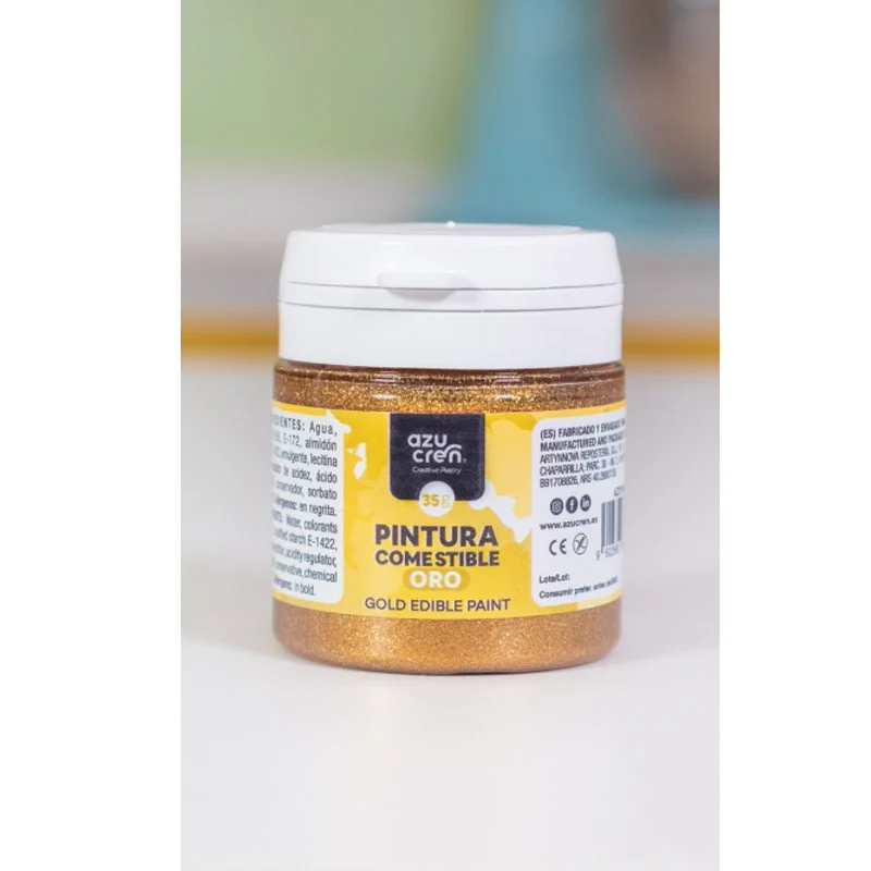 PINTURA COMESTIBLE ORO 35ML AZUCREN
