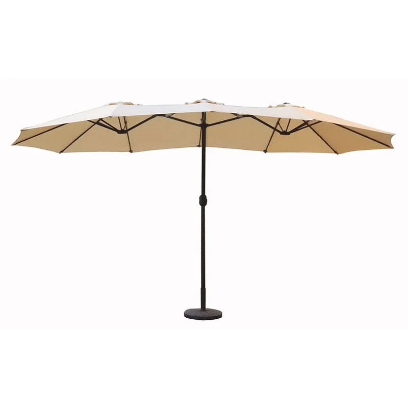 PARASOL DOBLE ACERO ARTICULADO 4,5 X 2,65 X H 2,41 M
