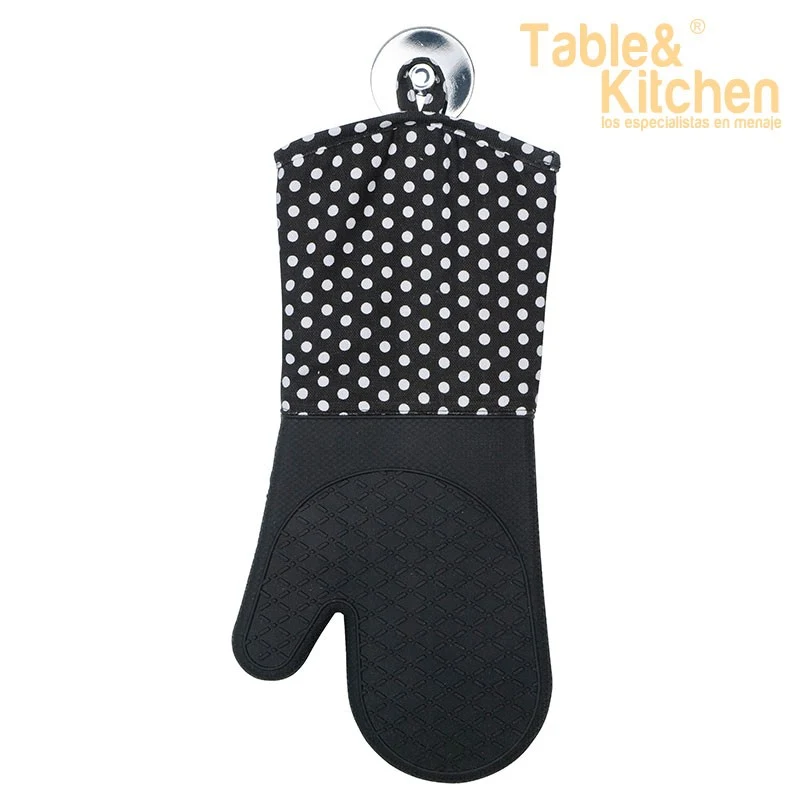 MANOPLAS HORNO SILICONA 2 PZAS NEGRA