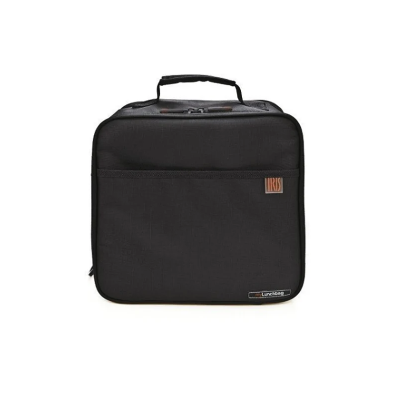 LUNCHBOX MAXI NEGRA CON TAPERS 0,7+1L.