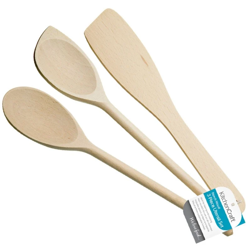 JUEGO 3 UTENSILIOS MADERA DE HAYA