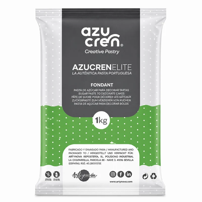 FONDANT VERDE AZUCREN ELITE 1 KG