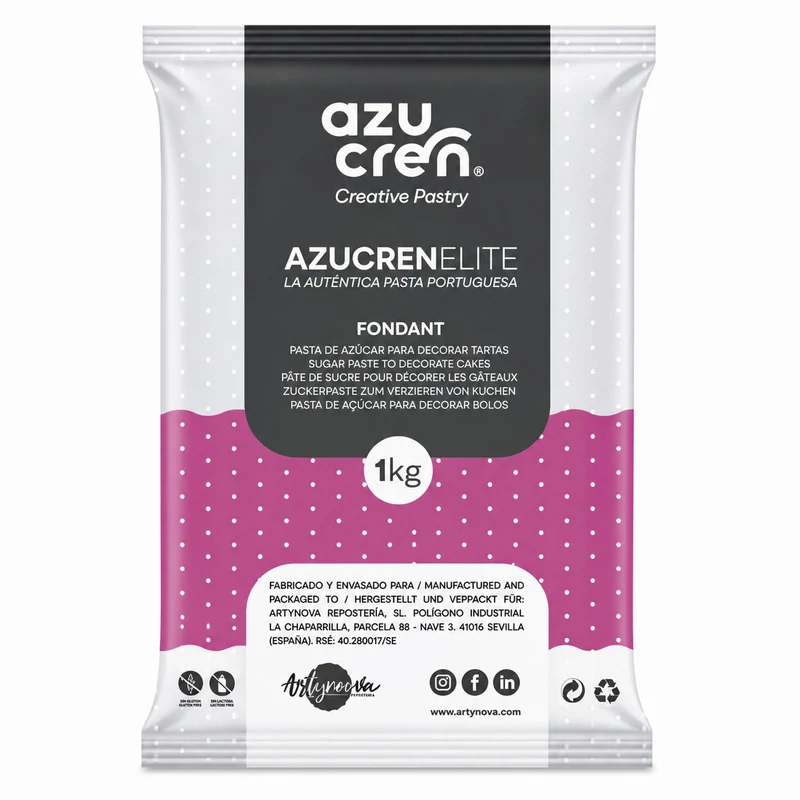 FONDANT ROSA FUERTE AZUCREN ELITE 1KG