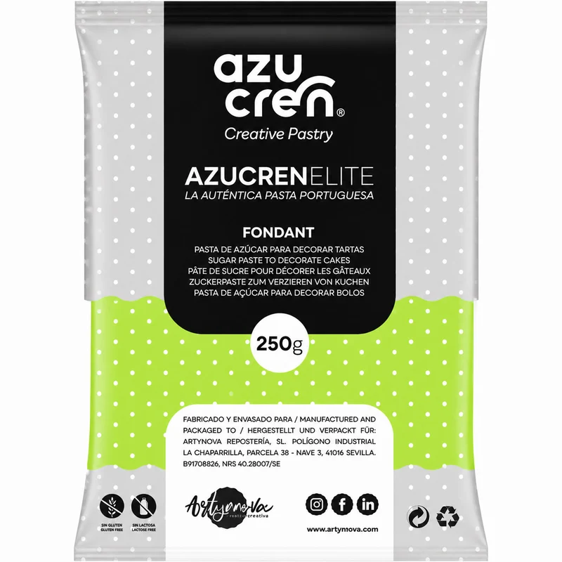 FONDANT VERDE LECHUGA AZUCREN ELITE 250GR
