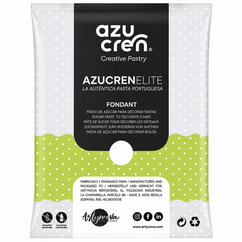FONDANT VERDE FLUORESCENTE AZUCREN ELITE 250GR