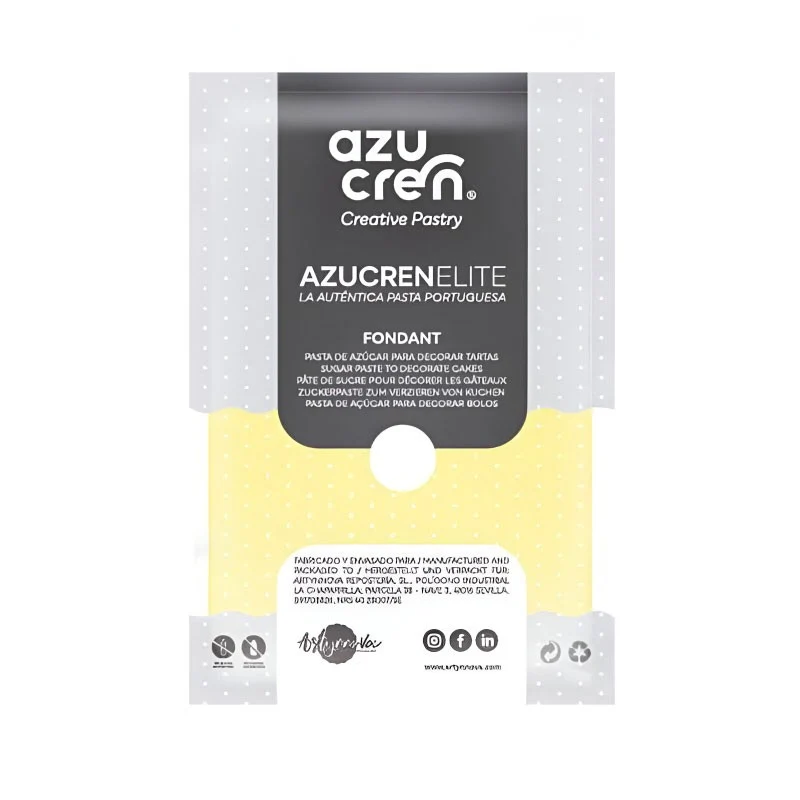 FONDANT AMARILLO LIMON 250 GRAMOS AZUCREN