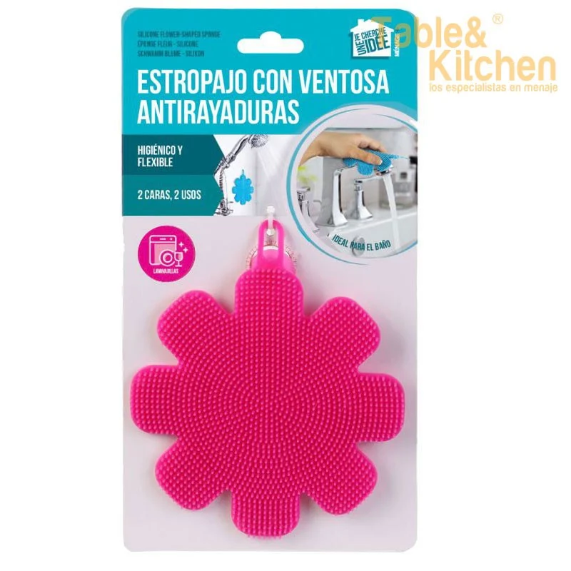 ESTROPAJO FLOR SILICONA