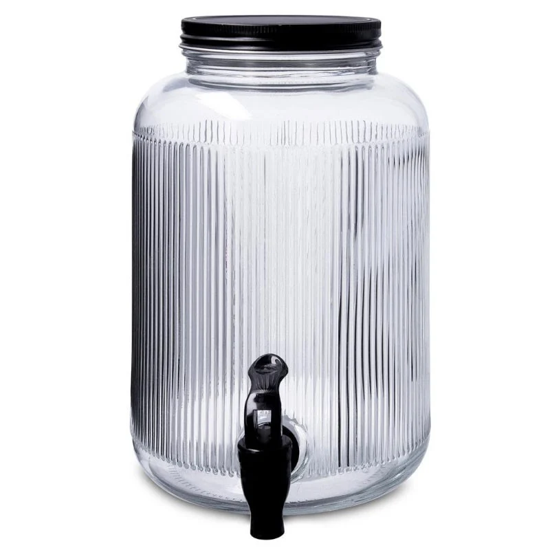 DISPENSADOR GRIFO 4L FACETADO NEGRO MAISON