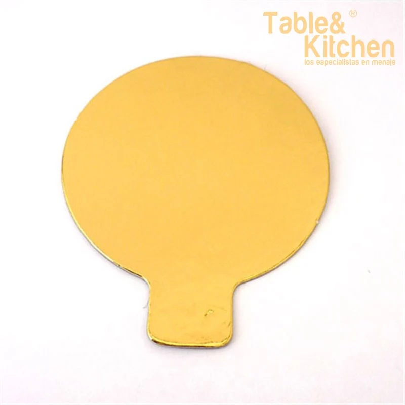 DISCO ORO 8CM CON PESTAÑA 100UDS