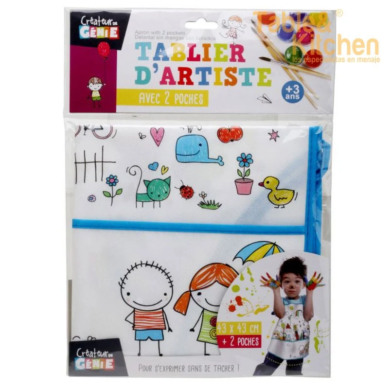 DELANTAL NIÑOS CON BOLSILLOS