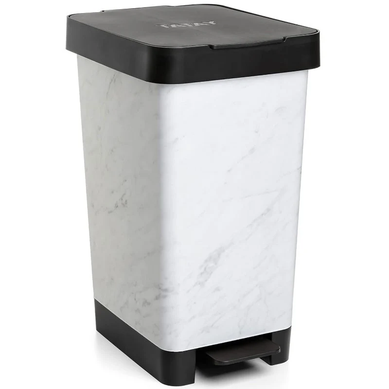CUBO PEDAL 25 LITROS SMART DECO MARMOL