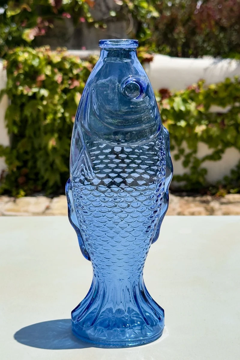 Jarra De Cristal Diseño Pez