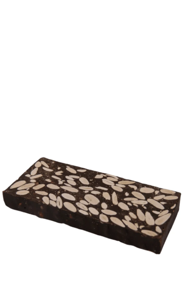 Turrón Artesano de Chocolate con Almendras en Vidrio Retornable (1 Ud)