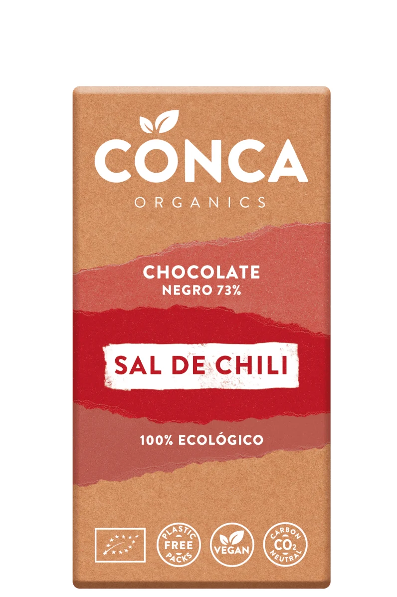 Chocolate Negro de Chili y Sal de Manantial ECO - La Conca Organics