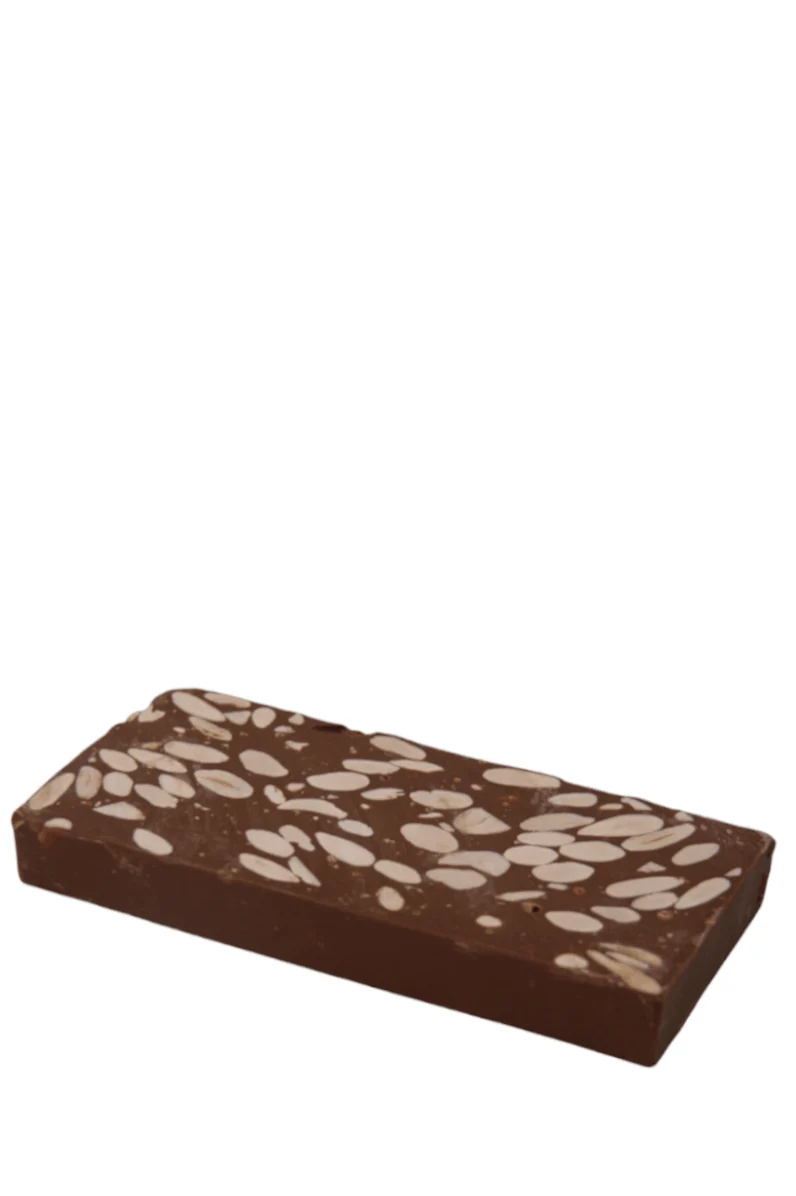 Turrón Artesano de Chocolate con Leche y Almendras (2 Uds)