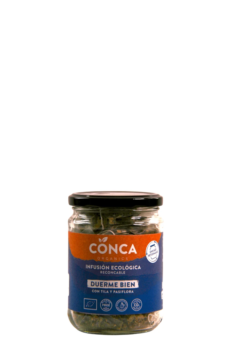 Infusión BIO Duerme Bien en vidrio retornable - La Conca Organics
