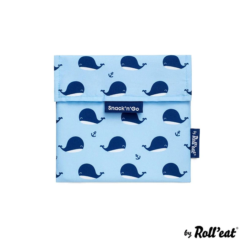 Porta snacks reutilizable Snack'n'Roll - Ballenas