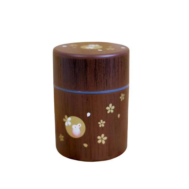 Usagi Woodgrain Tea Canister (250mL)