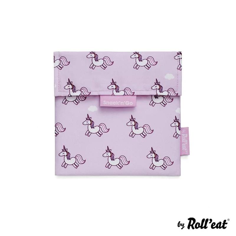 Porta snacks reutilizable Snack'n'Roll - Unicornios