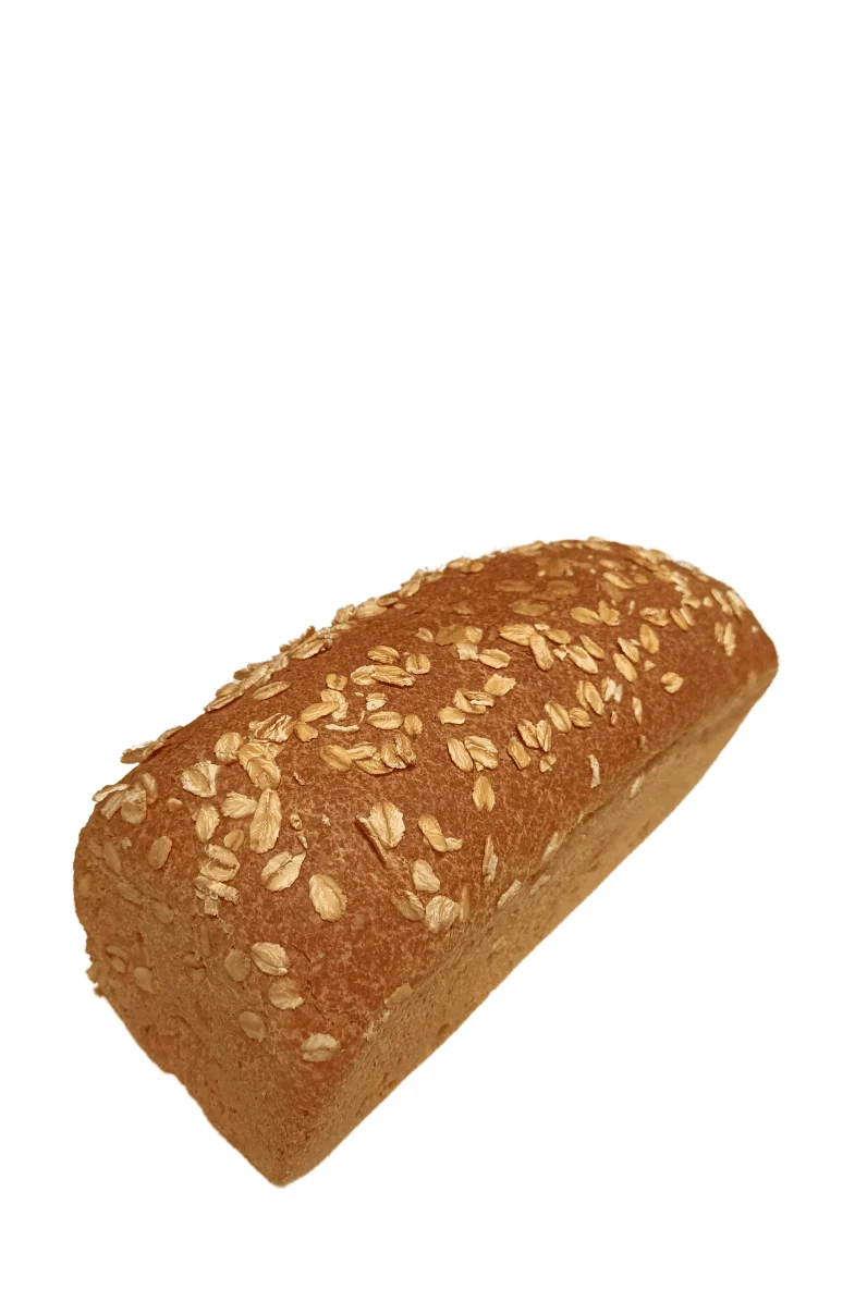 Pan de molde de espelta con copos de avena