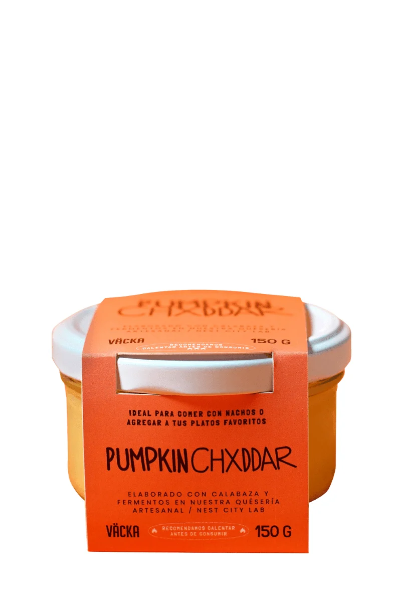 Queso pumpkin chxddar en vidrio retornable 150 g - VÄCKA