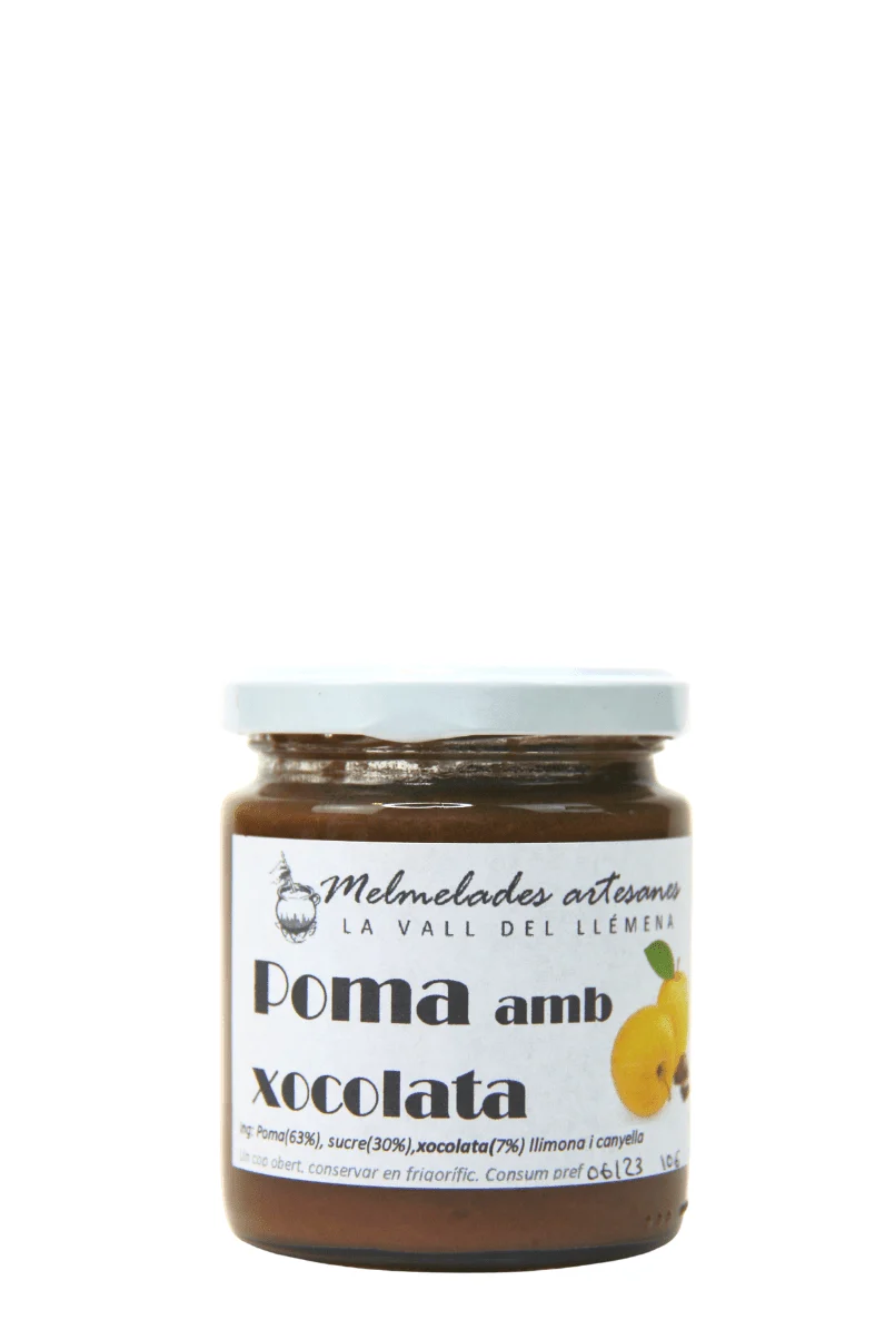 Mermelada de manzana y chocolate en vidrio retornable 250 g - MAVALL