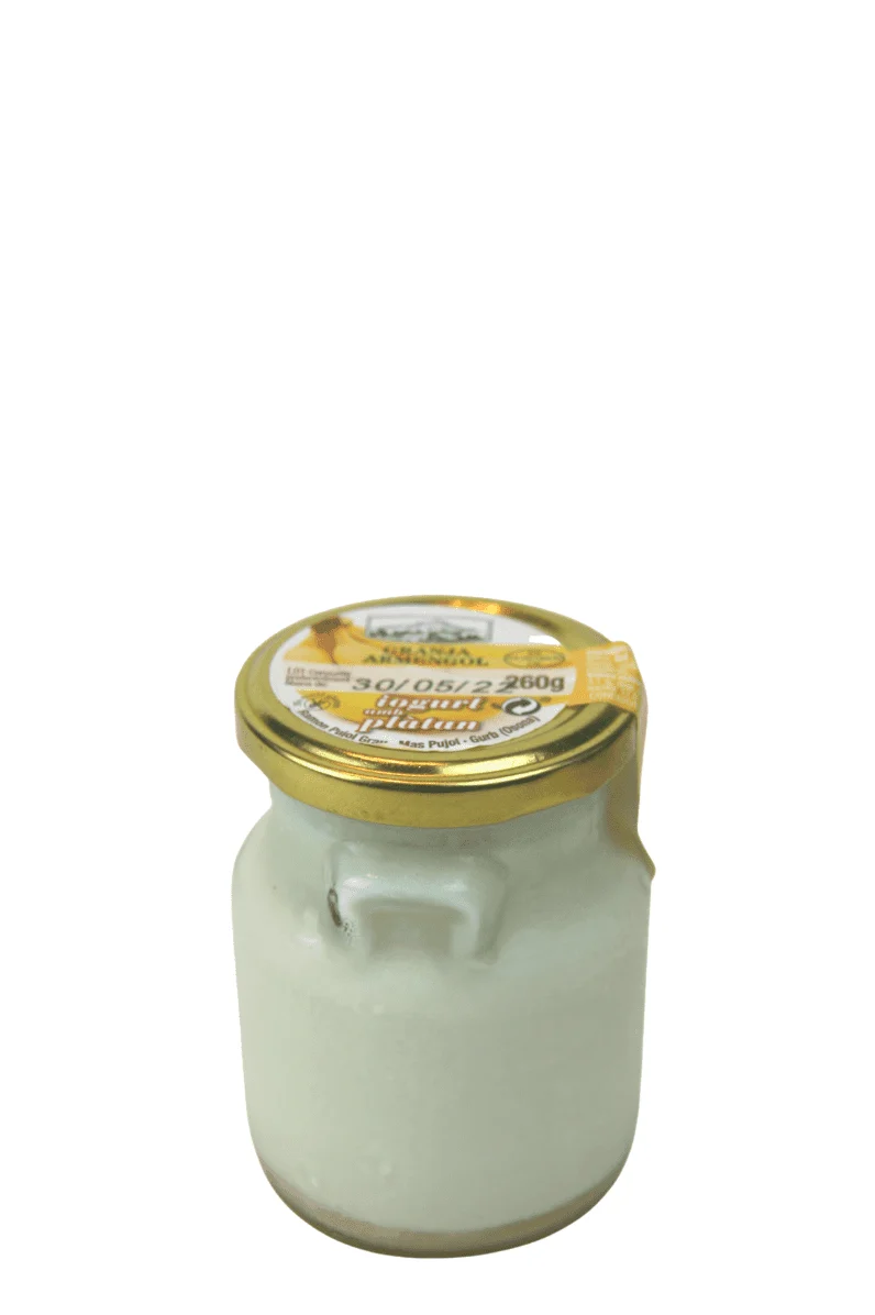 Yogur artesano de platano 260 g - Granja Armengol