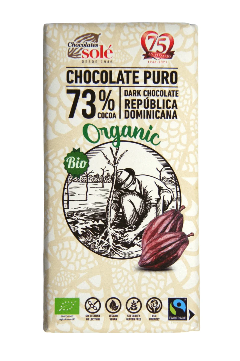 Chocolate negro 73% ECO FT 100 g - Sole