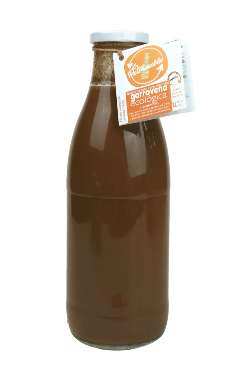 Batido de Avena y Algarroba Ecologica en vidrio retornable 1L