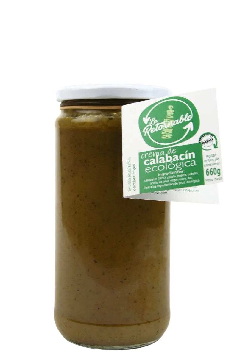 Crema artesana de Calabacín Ecológico en vidrio retornable 720 ml
